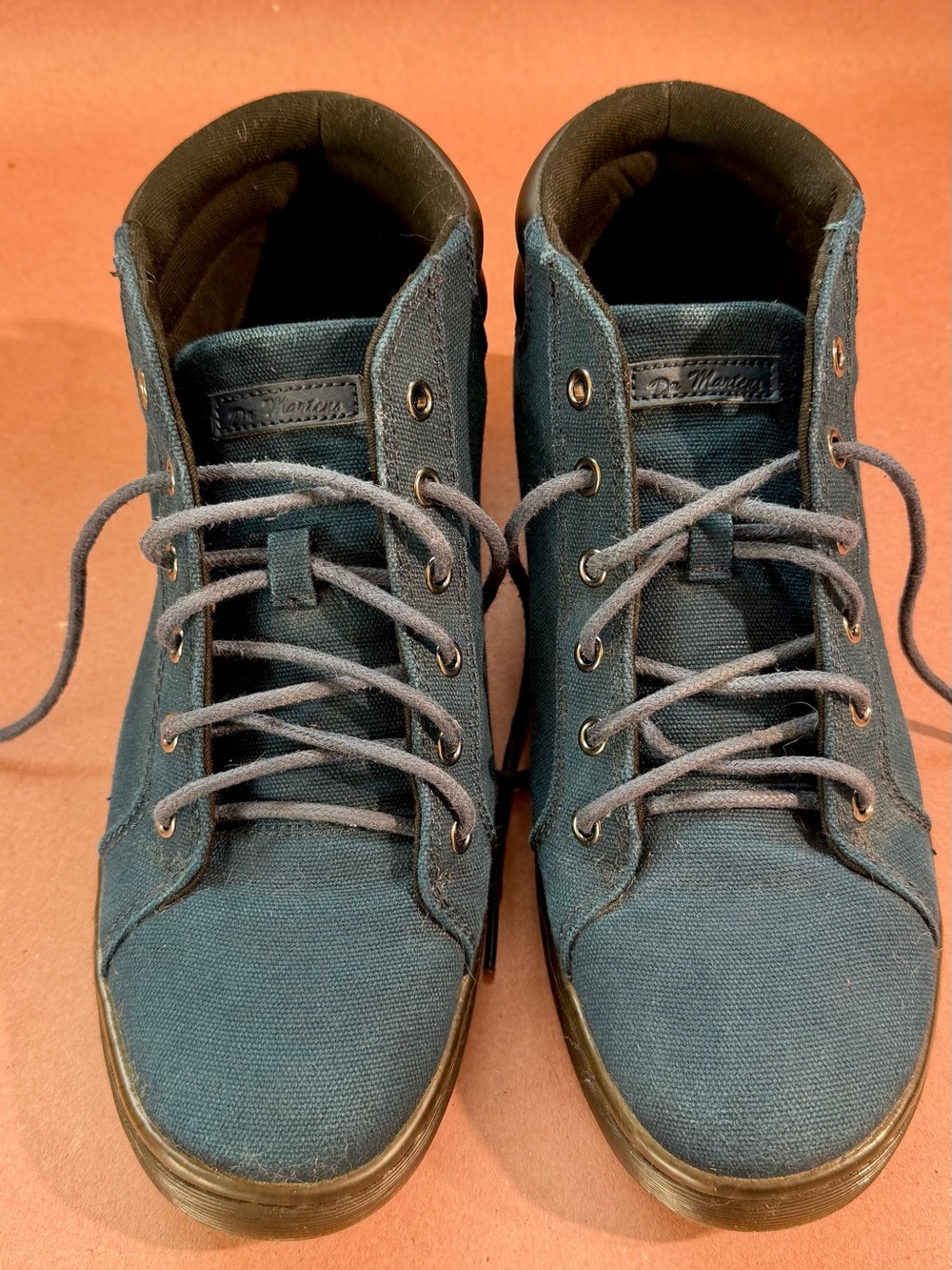 Dr. Martens Men's PLAZA Navy Canvas High-Top Shoes